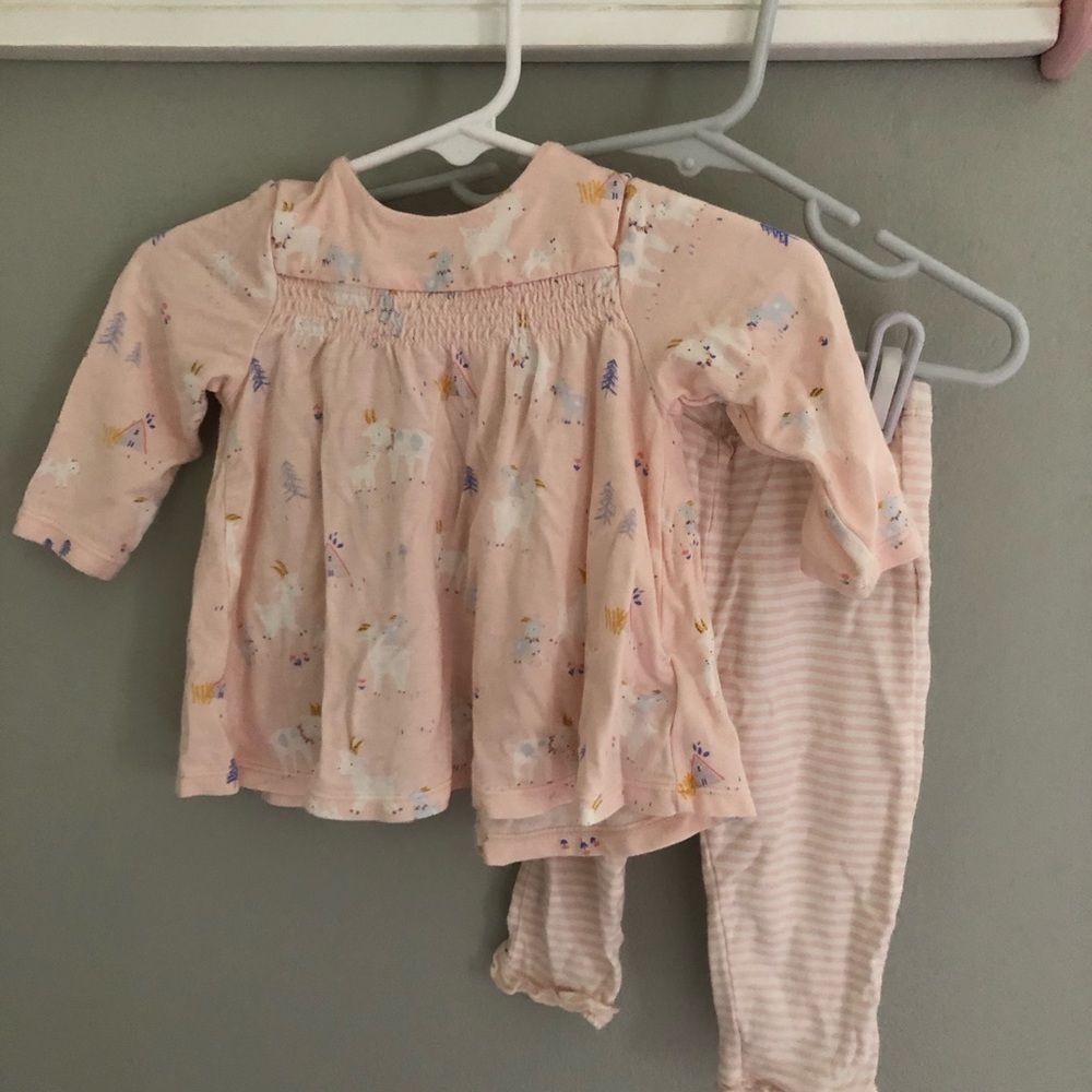 Mommy & baby goat print outfit